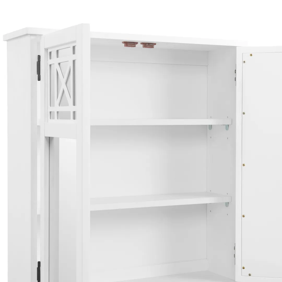 Alaterre Furniture 27-in x 29-in x 8-in White Bathroom Wall Cabinet, photo 5 of 7