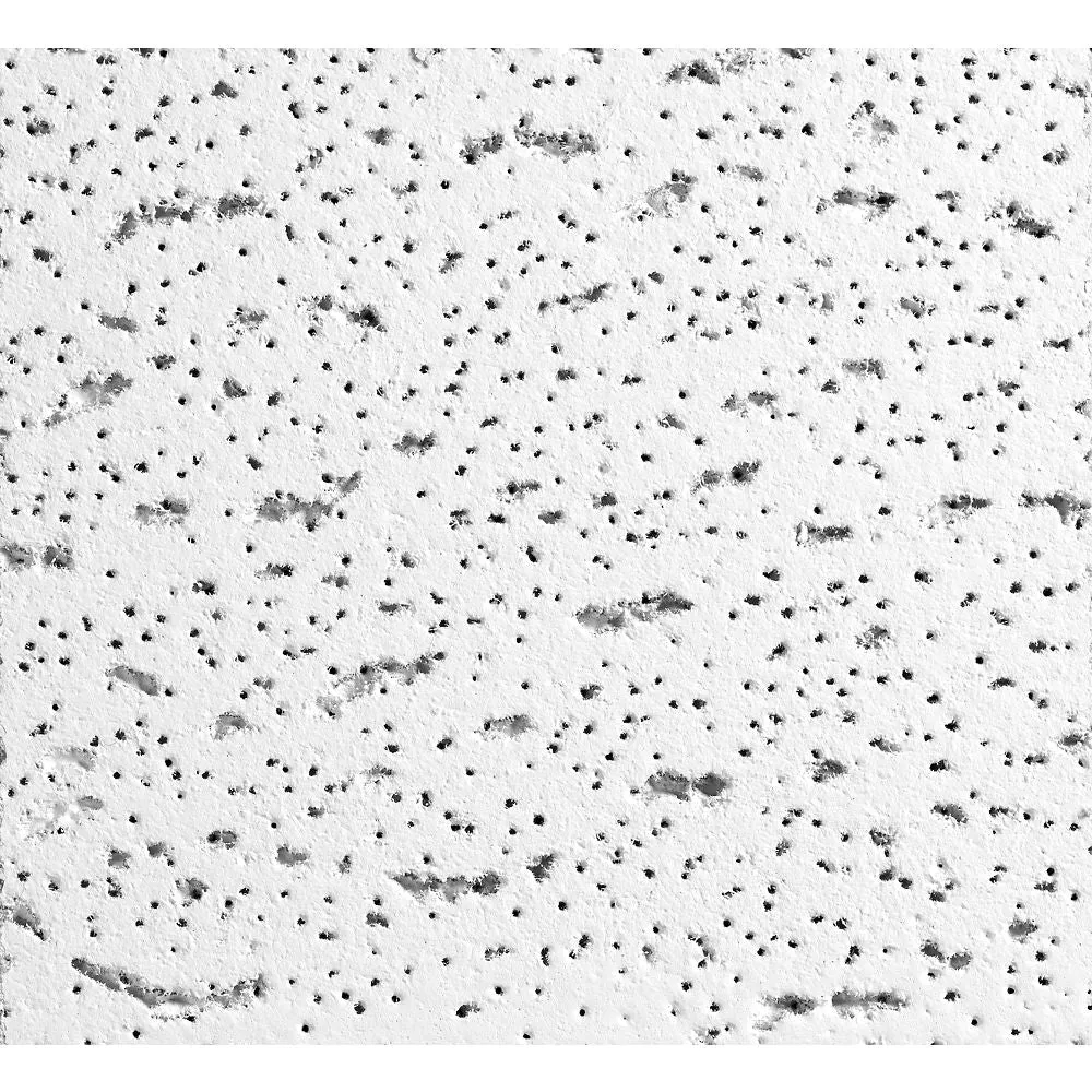 Armstrong Ceilings 24-in x 24-in Fissured White Mineral Fiber Drop Acoustic Ceiling Tiles, Tegular Edge, 16-Pack (64 sq ft), photo 4 of 7