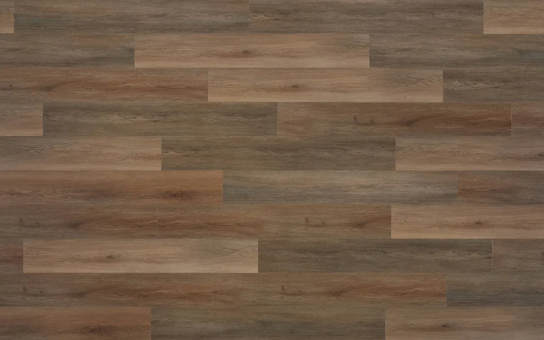 Style Selections Brunette Oak 7-in W x 48-in L x 5-mm T Waterproof Interlocking Luxury Vinyl Plank Flooring, 12-mil Wear Layer (23.36-sq ft Carton), photo 5 of 8