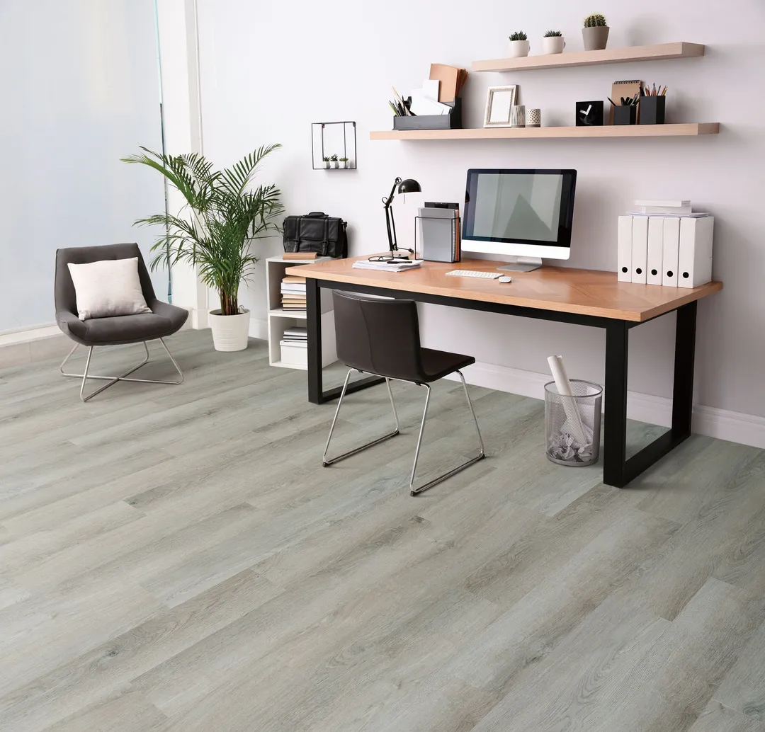 Style Selections Slate Oak 6-in W x 36-in L x 4.4-mm Thick Waterproof Interlocking Luxury Vinyl Plank Flooring, 22.17-sq ft Carton, photo 3 of 8