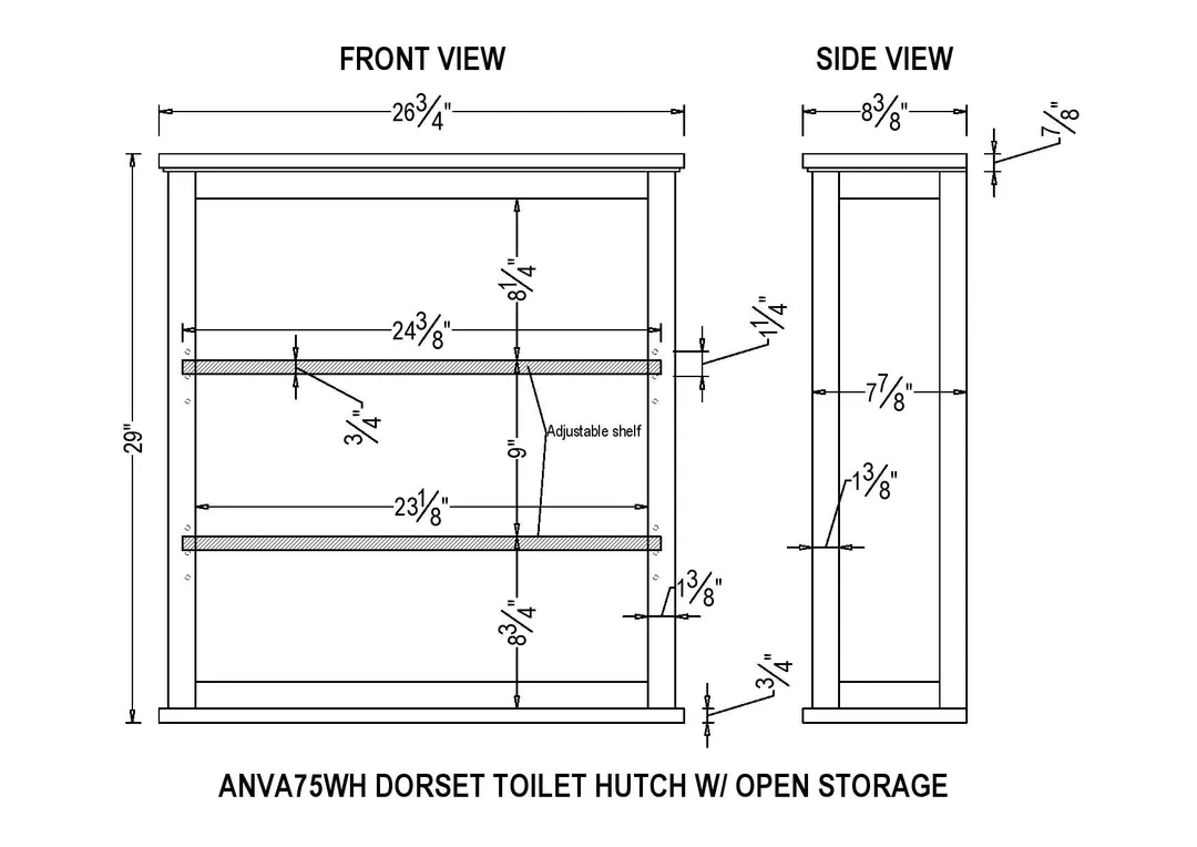 Alaterre Furniture 27-in x 29-in x 9-in White Wood Wall-mount Linen Cabinet, photo 6 of 6