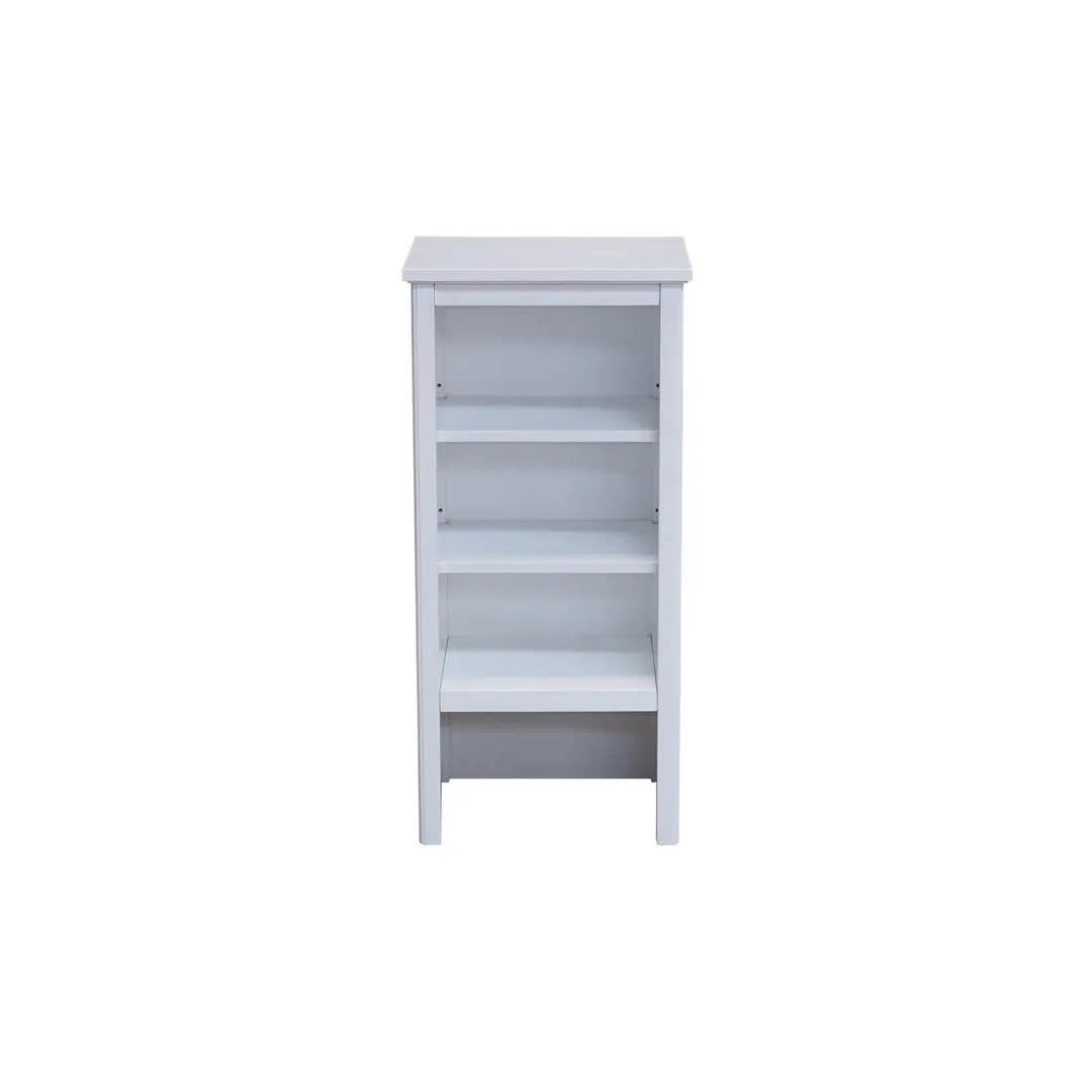 Alaterre Furniture Dorset 17-in x 65-in x 13-in White Wood Freestanding Linen Cabinet, photo 7 of 10