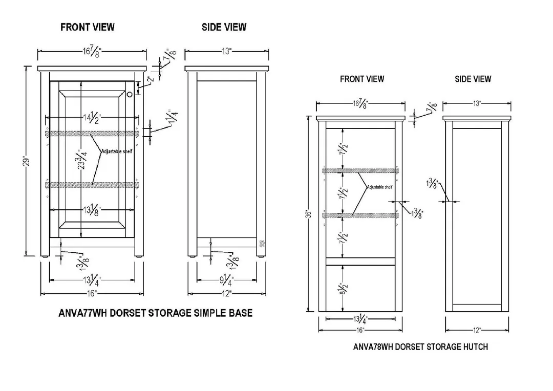 Alaterre Furniture 17-in x 65-in x 13-in White Wood Freestanding Linen Cabinet, photo 9 of 9