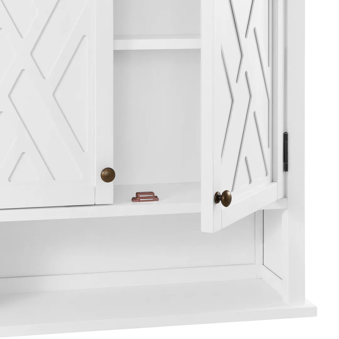 Alaterre Furniture Coventry 27-in x 29-in x 8-in White Wood Wall-mount Linen Cabinet, photo 2 of 7