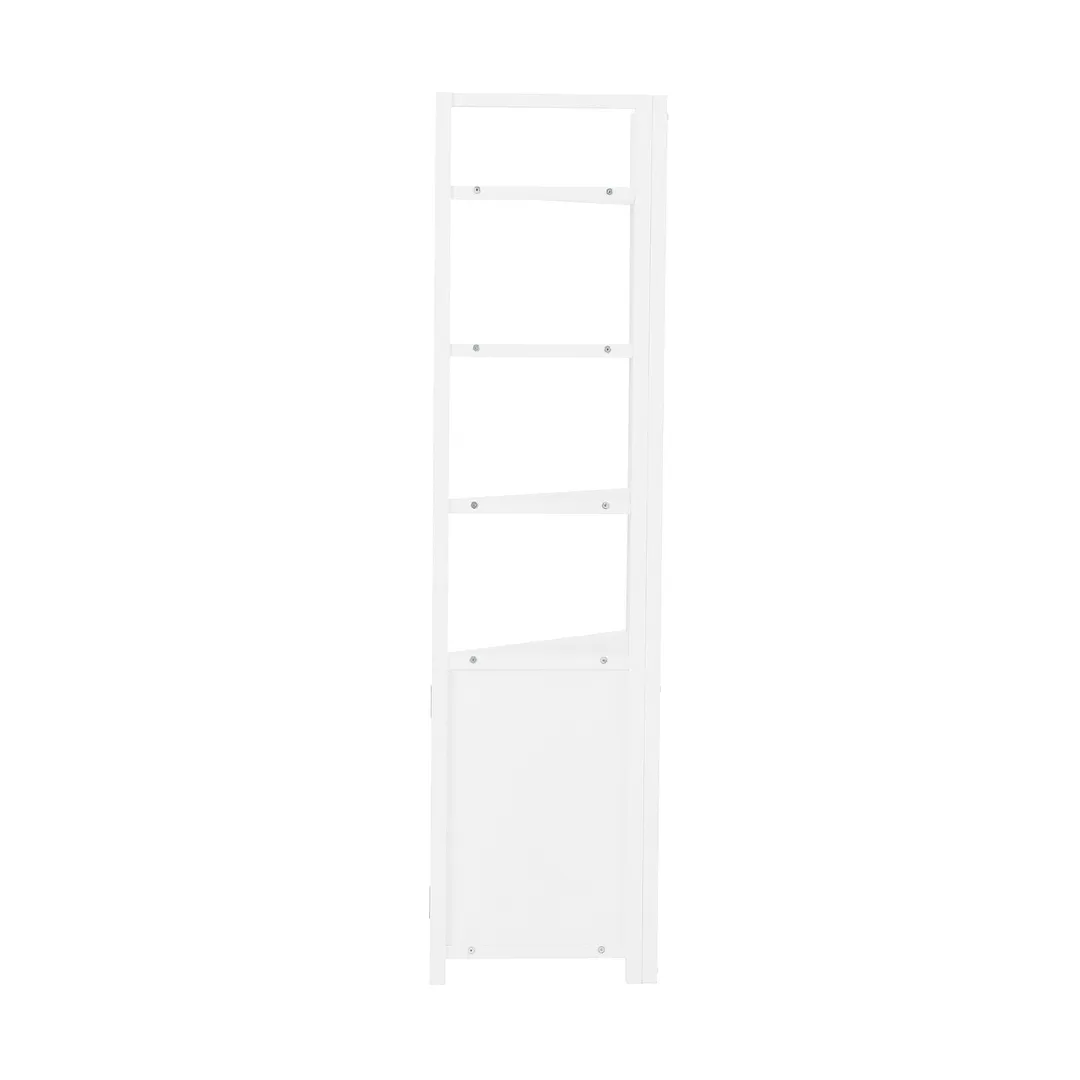 Alaterre Furniture 25-in x 68-in x 18-in White Wood Freestanding Corner Linen Cabinet, photo 2 of 7