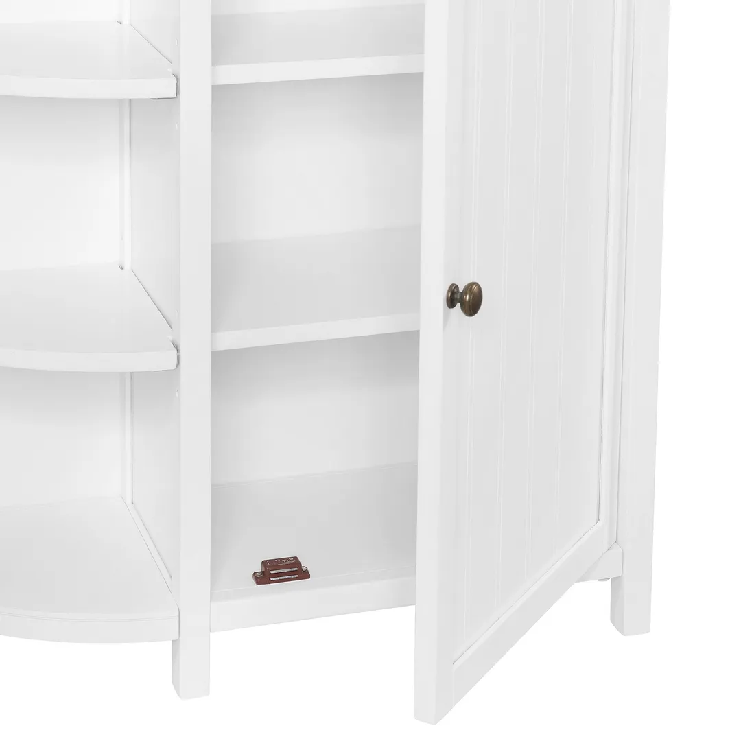 Alaterre Furniture 27-in x 28-in x 10-in White Wood Freestanding Linen Cabinet, photo 3 of 8