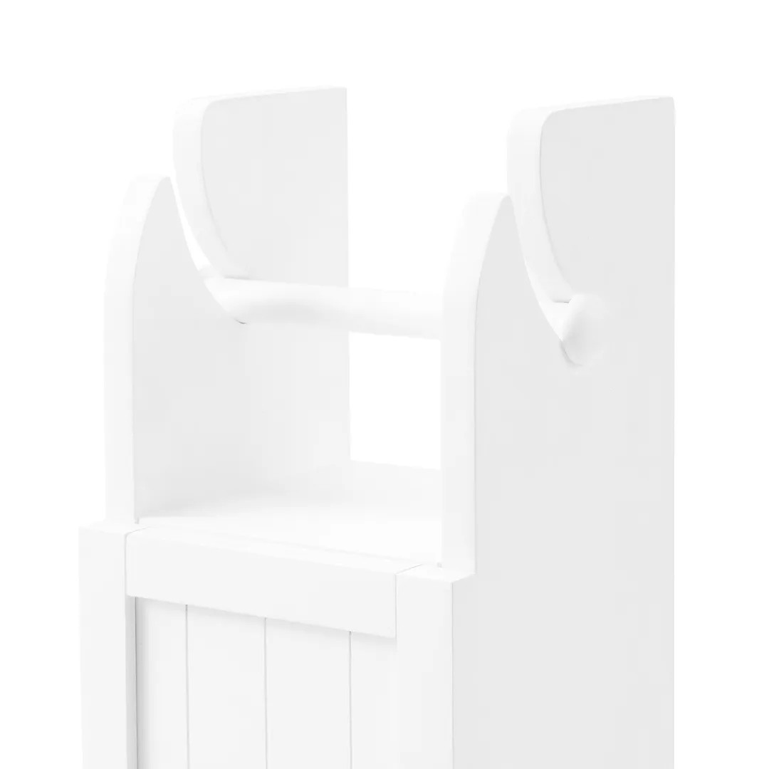 Alaterre Furniture 7-in x 28-in x 7-in White Wood Freestanding Linen Cabinet, photo 2 of 8