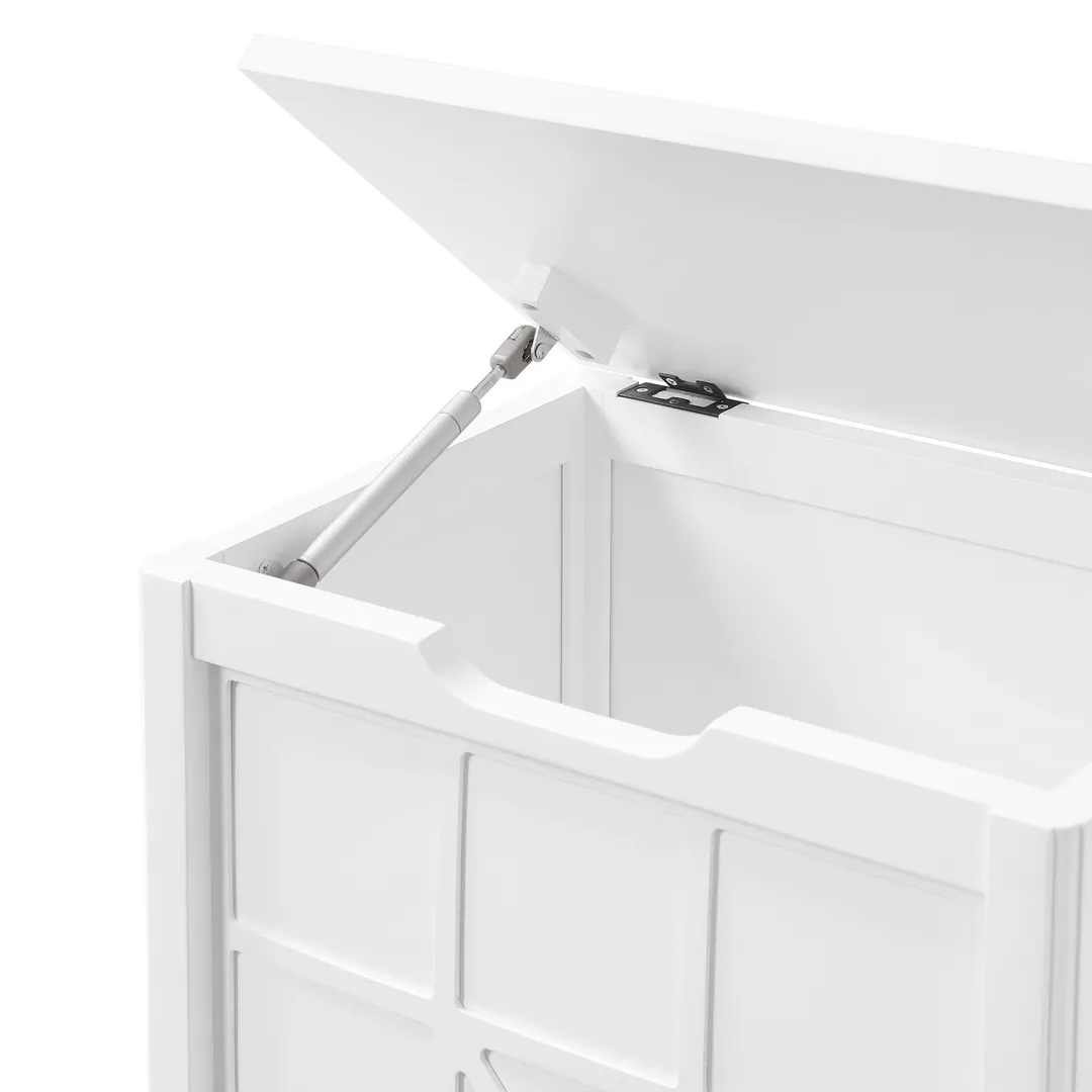 Alaterre Furniture 27-in x 37-in x 8-in White Wood Wall-mount Linen Cabinet, photo 5 of 6