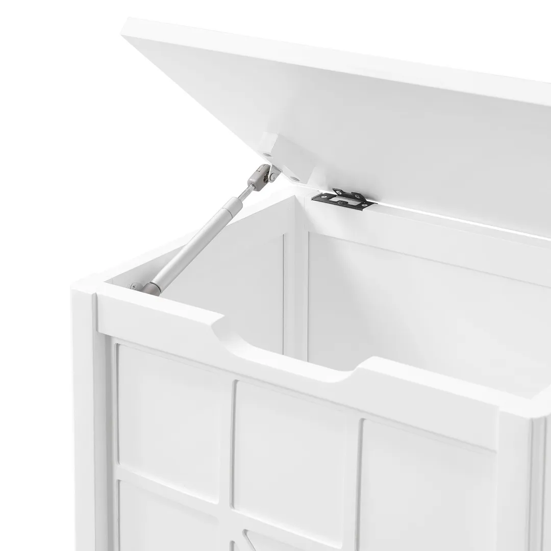 Alaterre Furniture 19-in x 20-in x 12-in White Wood Freestanding Linen Cabinet, photo 2 of 6