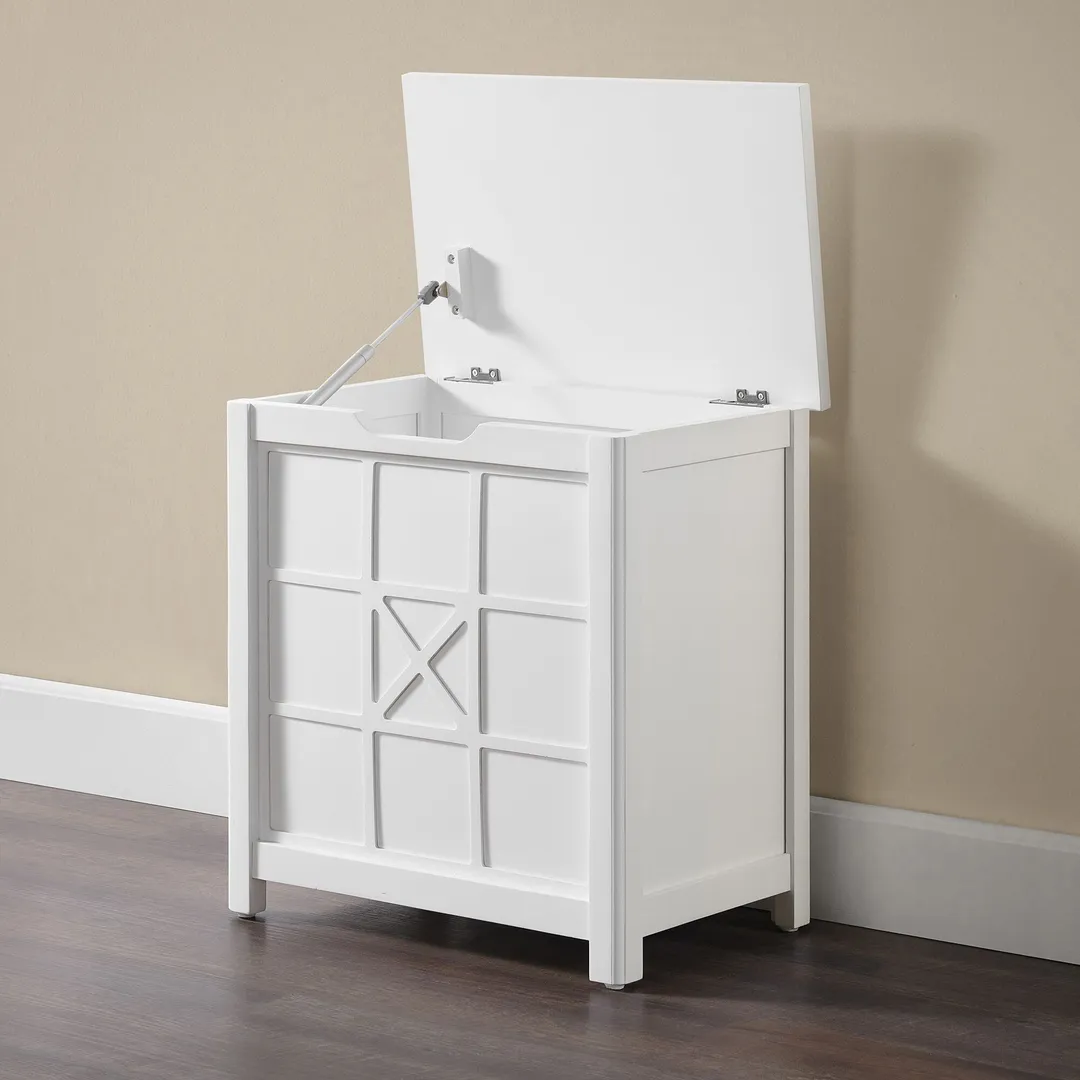 Alaterre Furniture 19-in x 20-in x 12-in White Wood Freestanding Linen Cabinet, photo 3 of 6