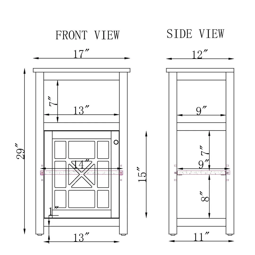 Alaterre Furniture 17-in x 29-in x 12-in White Wood Freestanding Linen Cabinet, photo 6 of 6