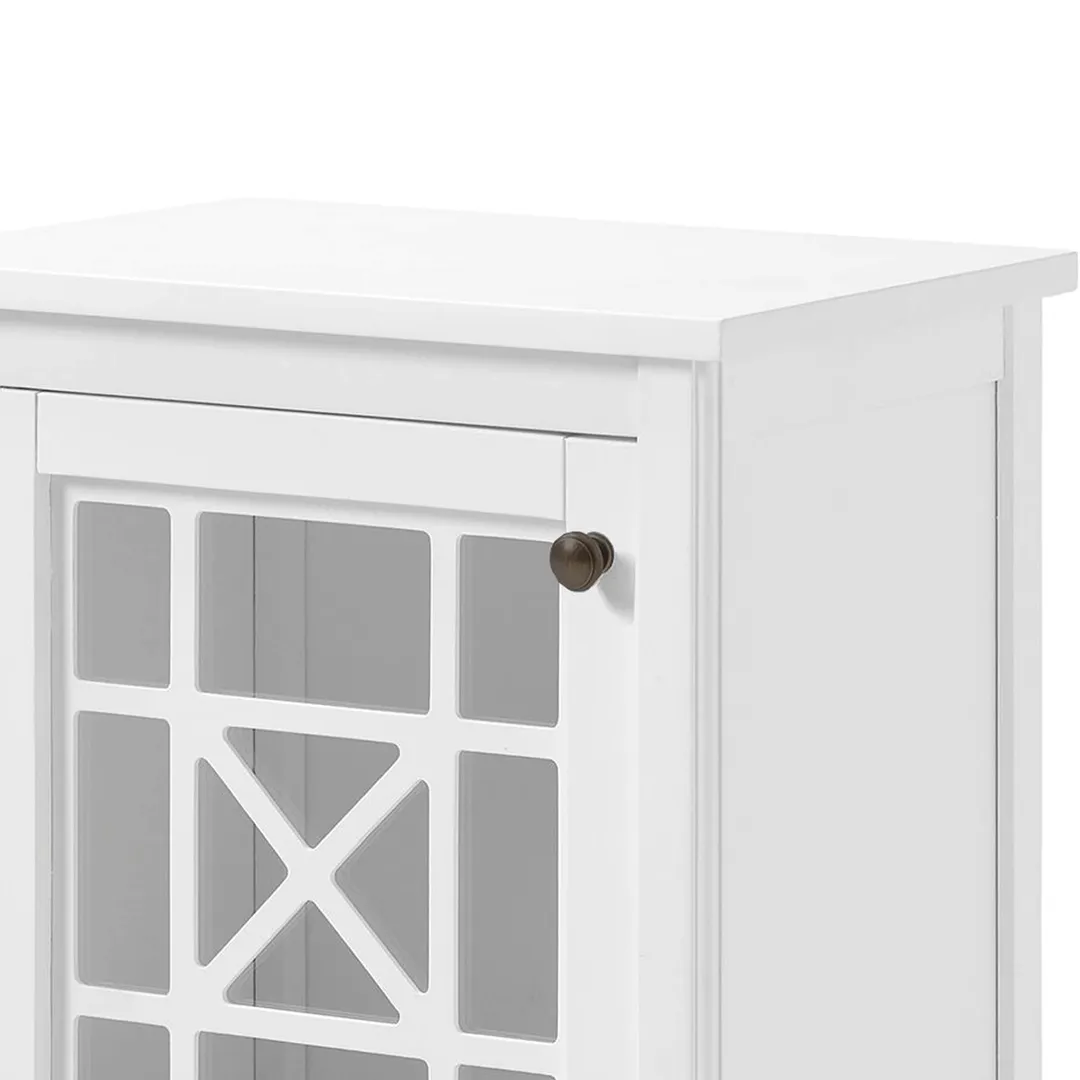 Alaterre Furniture 17-in x 29-in x 12-in White Wood Freestanding Linen Cabinet, photo 5 of 6