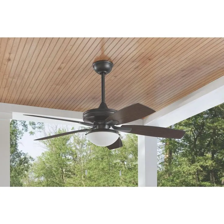 Gazebo III 52 in. Indoor/Outdoor Natural Iron Ceiling Fan with Light Kit, photo 4 of 6