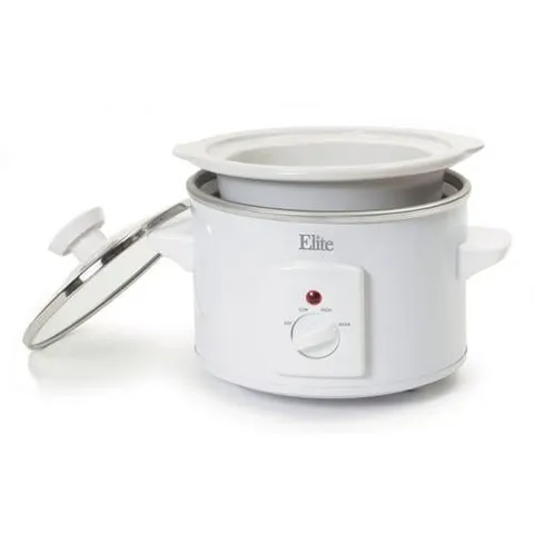 Cuisine 1.5-Quart White Round Slow Cooker