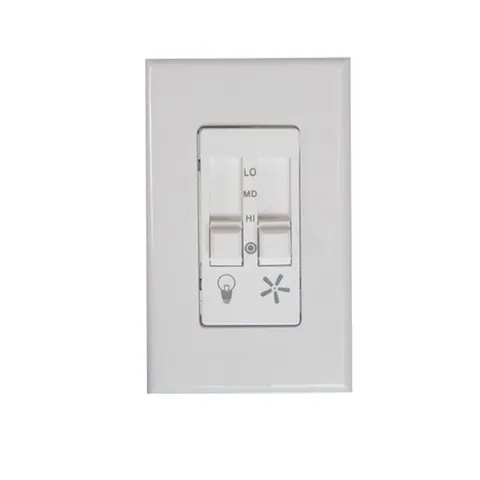 3-Speed Dual Slide White Fan and Light Switch