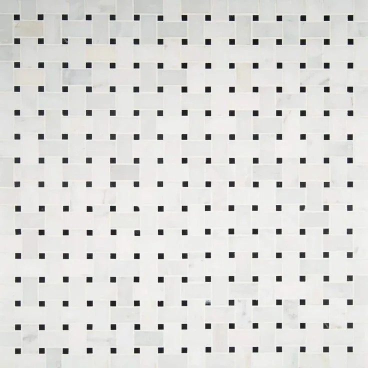 MSI Greecian White Basket Weave 12 in. x 12 in. x 10mm Honed Marble Mesh-Mounted Mosaic Tile (10 sq. ft. / case), photo 4 of 6