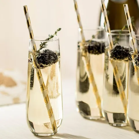 Stemless 12-piece Champagne Flute Glass Set