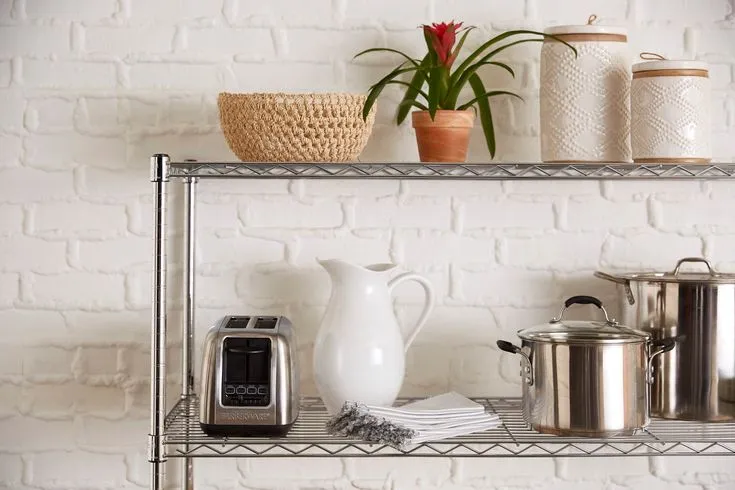 Style Selections 18-in D x 47.7-in W x 72-in H 5-Tier Steel Utility Freestanding Shelving Unit, photo 4 of 8