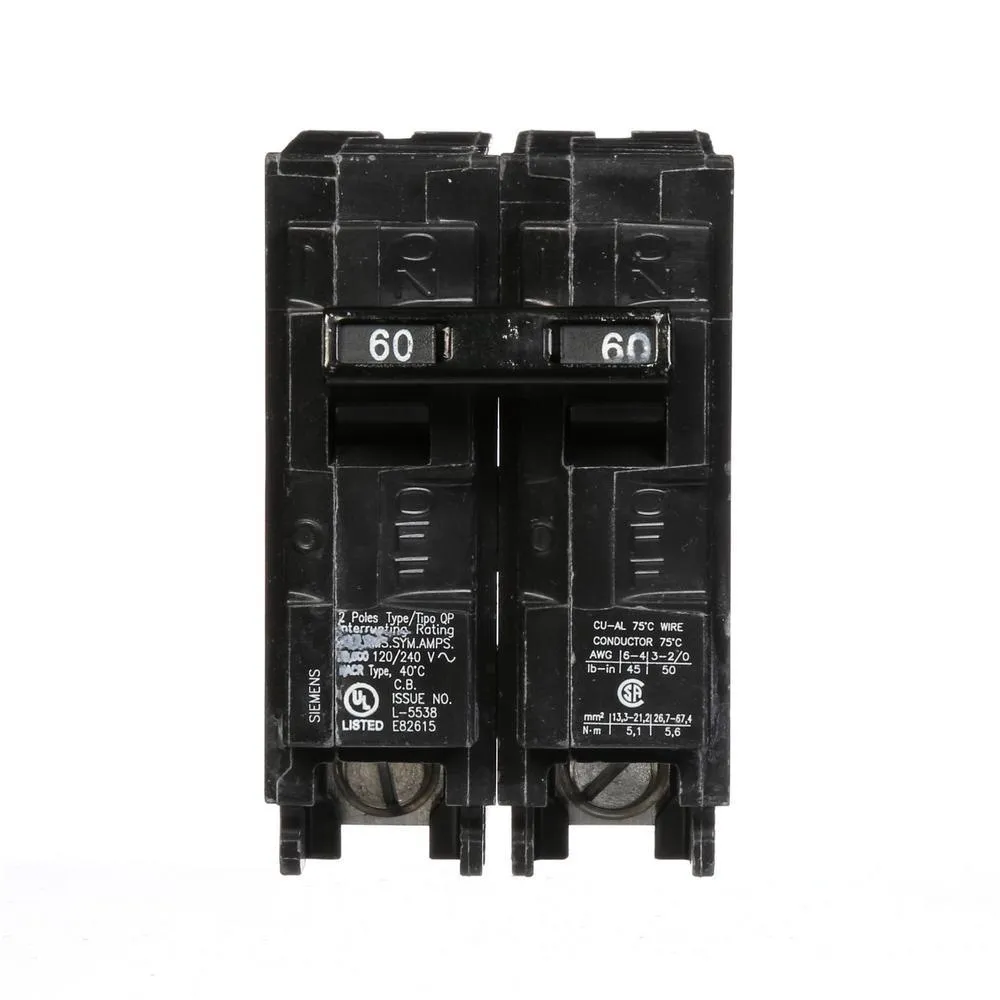 Siemens 30 Amp Double-Pole Type QP Circuit Breaker, photo 12 of 21