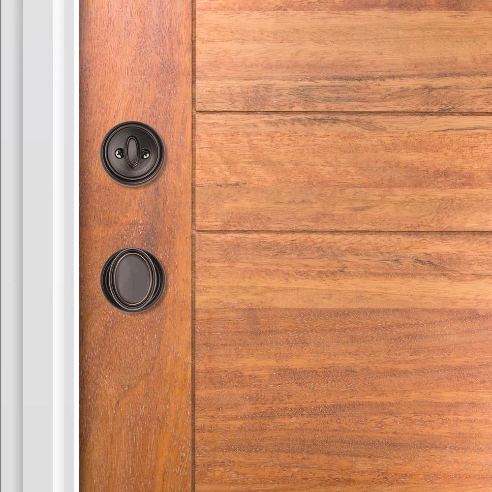 Prestige Bighorn Single Cylinder Venetian Bronze Door Handleset with Carnaby Door Knob Featuring SmartKey Security, photo 13 of 13