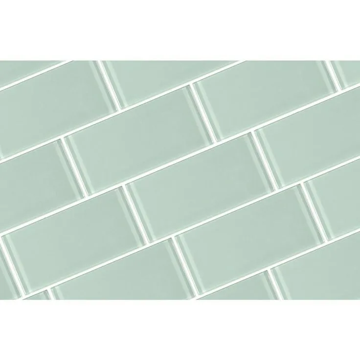 ABOLOS Metro Arctic Blue Subway 3 in. x 6 in. Glossy Glass Wall Tile (10 sq. ft. / case), photo 3 of 7