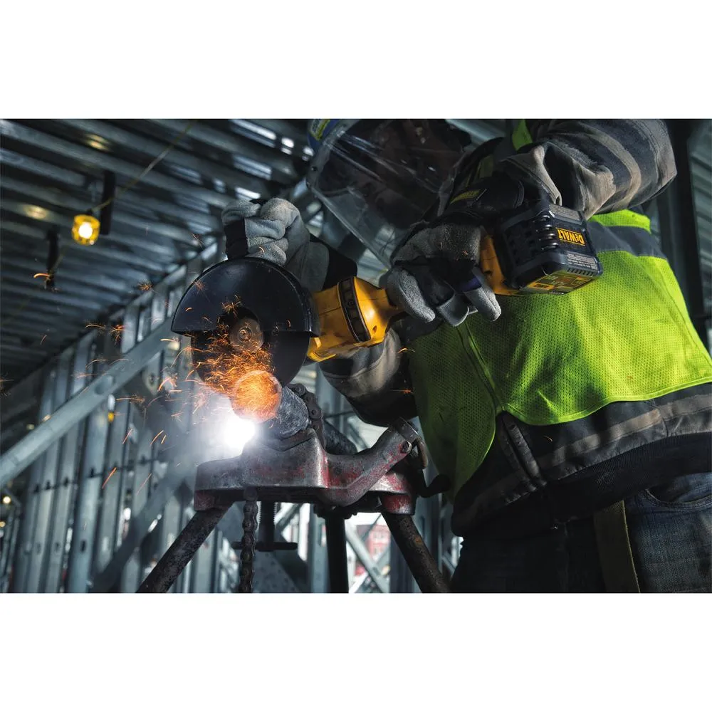 DEWALT 20-Volt MAX Li-Ion Cordless Brushless 4-1/2 in. Angle Grinder (with Brake) with 20-Volt MAX 3.0Ah Battery and Charger, photo 8 of 9