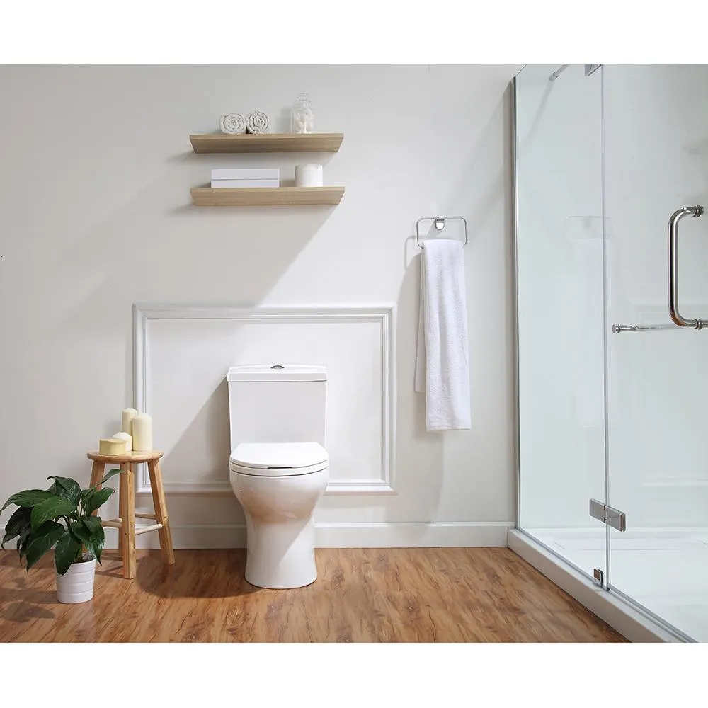 Glacier Bay Beck 2-Piece 1/1.6 GPF Dual Flush Elongated Toilet in White, Seat Included, photo 5 of 11