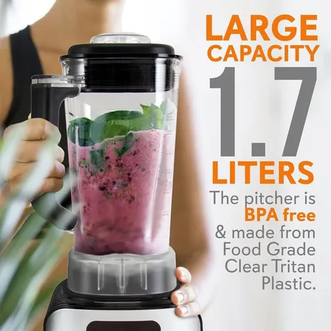 57 oz. 5-Speed Black Digital Countertop Blender with Pulse Blend