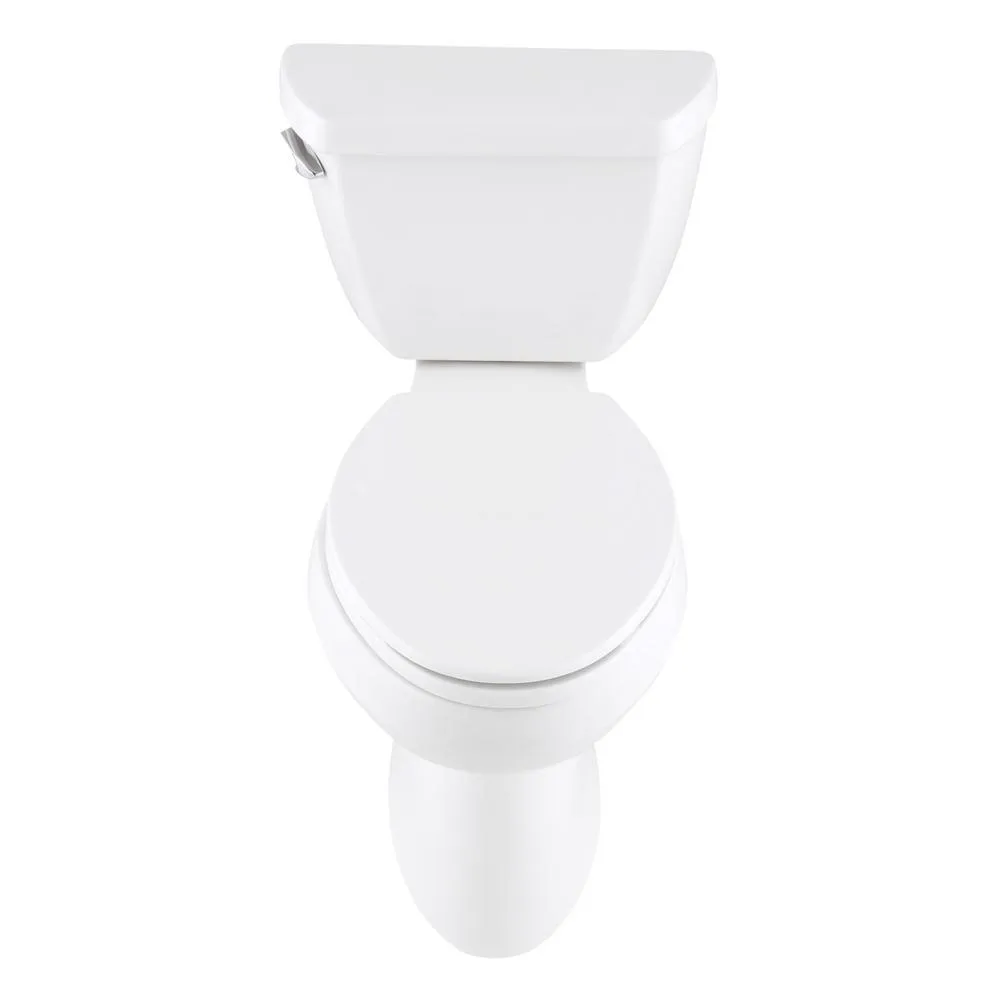 Highline 2-Piece Complete Solution 1.28 GPF Single Flush Elongated Toilet in White with Seat Included (3-Pack), photo 6 of 16
