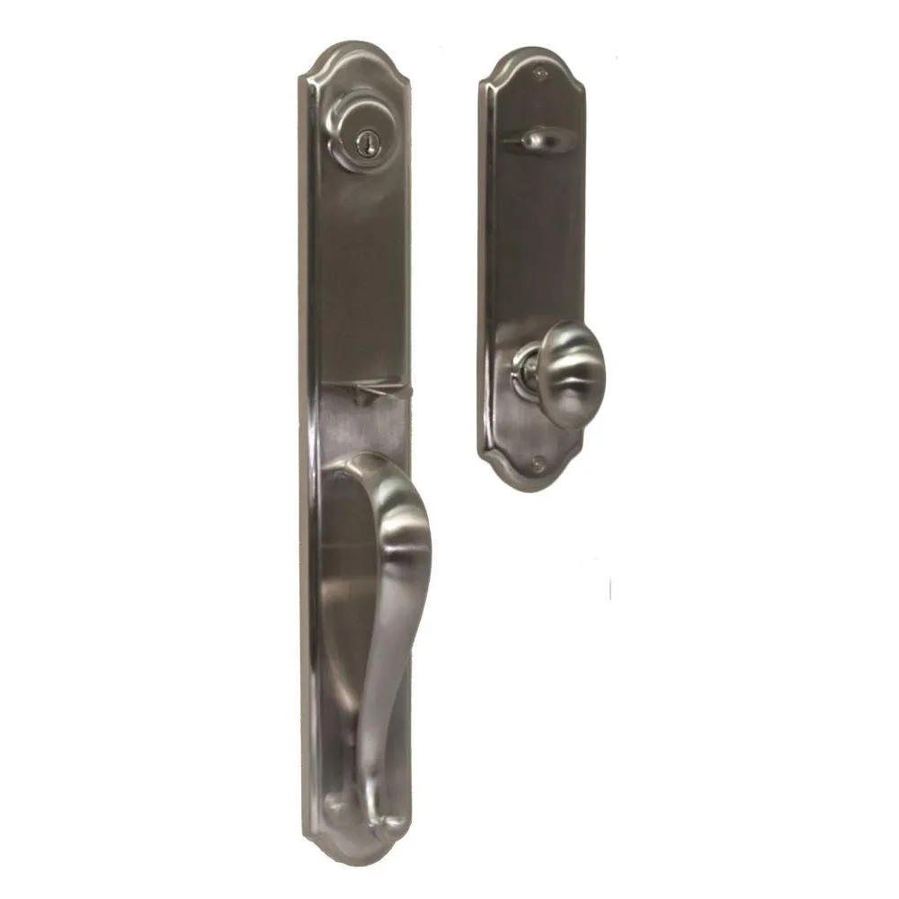Elegance Single Cylinder Oil-Rubbed Bronze Philbrook Door Handleset with Julienne Knob, photo 2 of 2