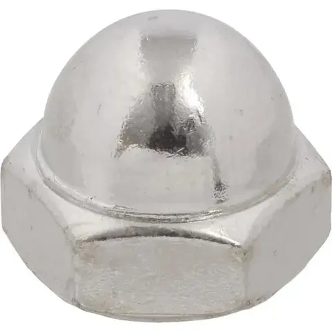 10 in. Zinc-Plated Steel SAE Acorn Nut, 100-Pack