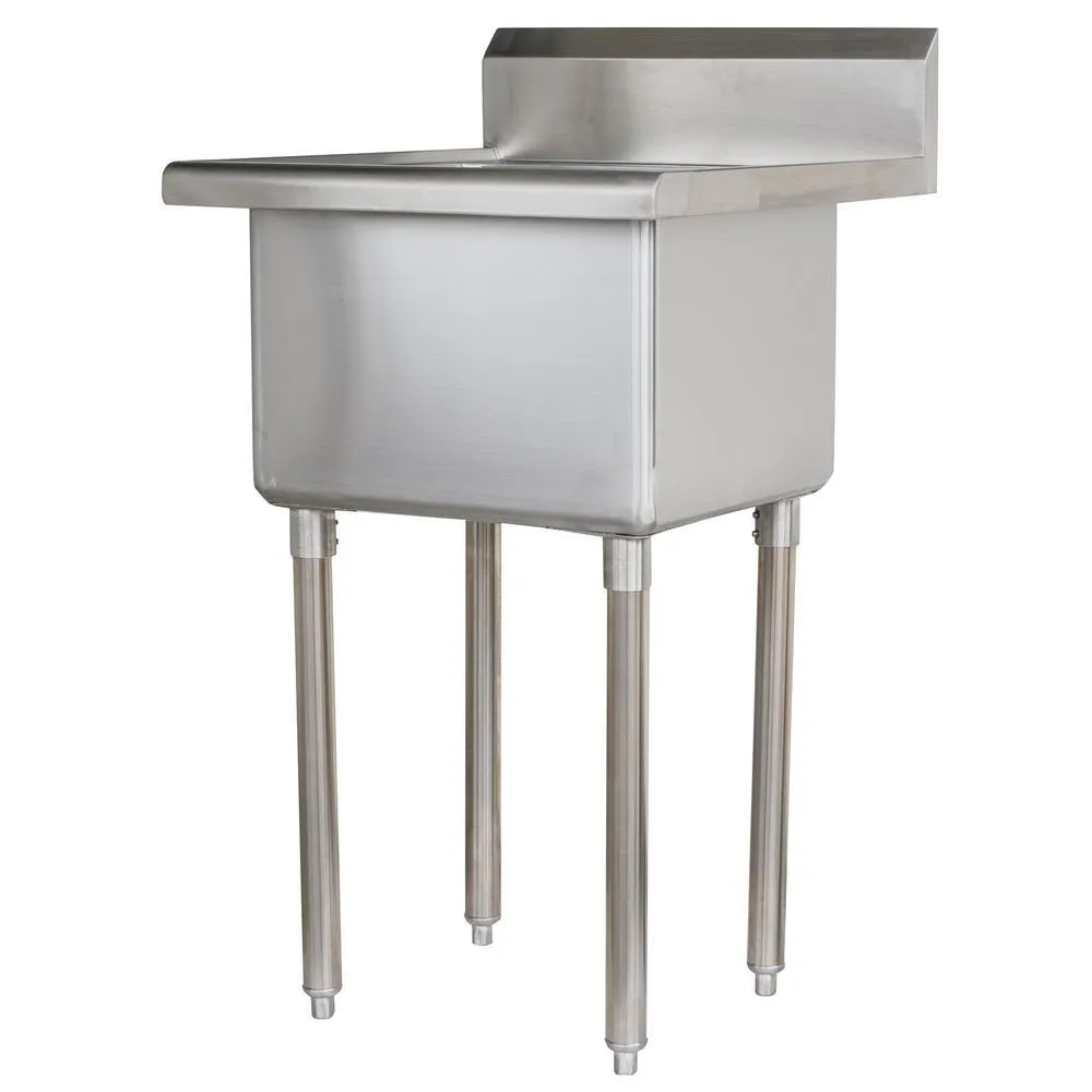 AmeriHome 21.5 in. x 24 in. Stainless Steel Utility Wall Mount Sink with Single Hole for Faucet, photo 6 of 10