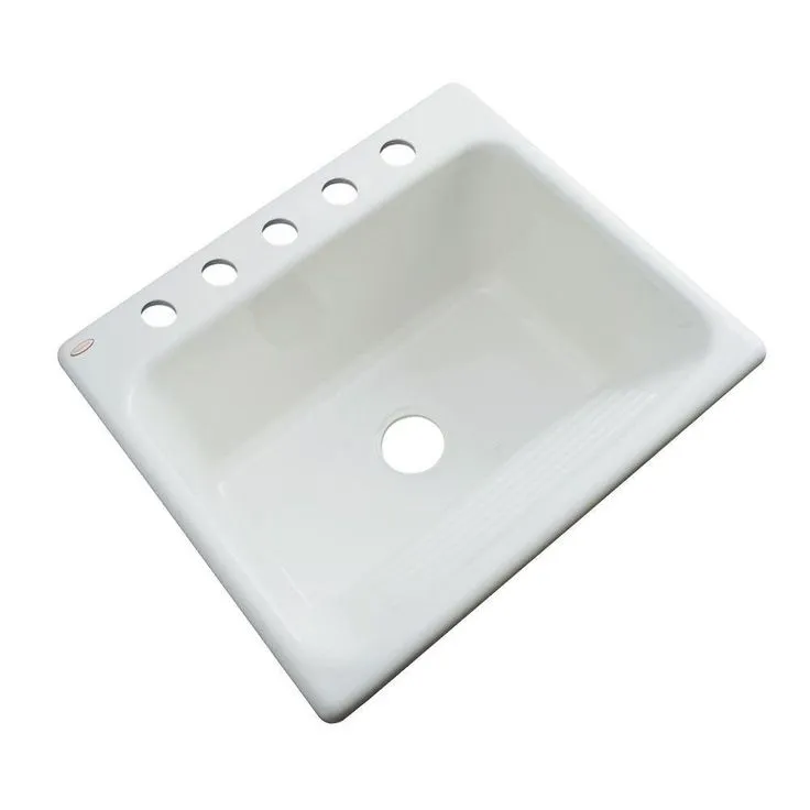 Kensington Drop-In Acrylic 25 in. 5-Hole Single Bowl Utility Sink in Black, photo 8 of 11