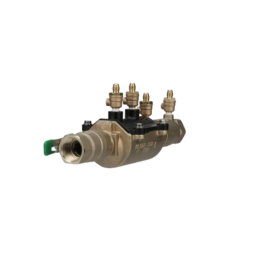 Zurn-Wilkins 1 in. Lead-Free Bronze Double Check Valve Assembly with Integral Male 45 Degree Flare SAE Test Fitting, photo 4 of 4
