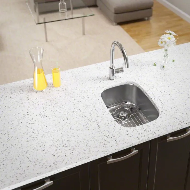 All-in-One Undermount Stainless Steel 15 in. Single Bowl Bar Sink, photo 2 of 2