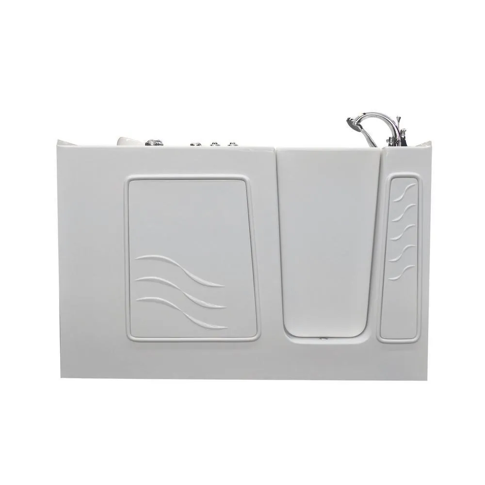 Universal Tubs Nova Heated 60 in. Walk-In Whirlpool Bathtub in White with 1.6 GPF Single Flush Toilet, photo 6 of 20