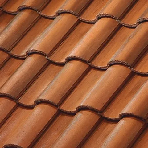 13 in. Barcelona 900 Field Tile, Terra Cotta Flashed Concrete Roof Tile