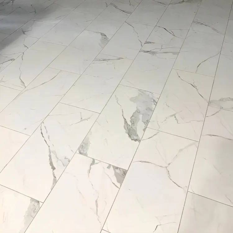 Satori Statuario 12-in x 24-in Polished Porcelain Marble-Look Floor and Wall Tile (1.93-sq ft per Piece), photo 3 of 12