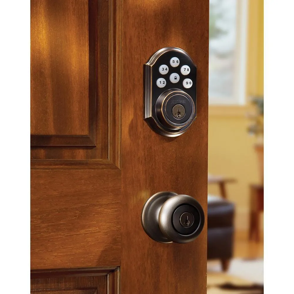 Kwikset Z-Wave SmartCode 910 Venetian Bronze Single Cylinder Electronic Deadbolt Featuring SmartKey Security, photo 9 of 13