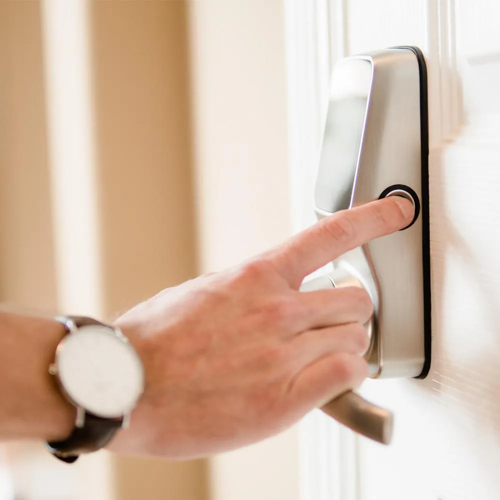 Lockly Secure PRO Satin Nickel Smart Lock Latch with 3D Fingerprint and Wi-Fi (Works with Alexa and Google Home), photo 3 of 9