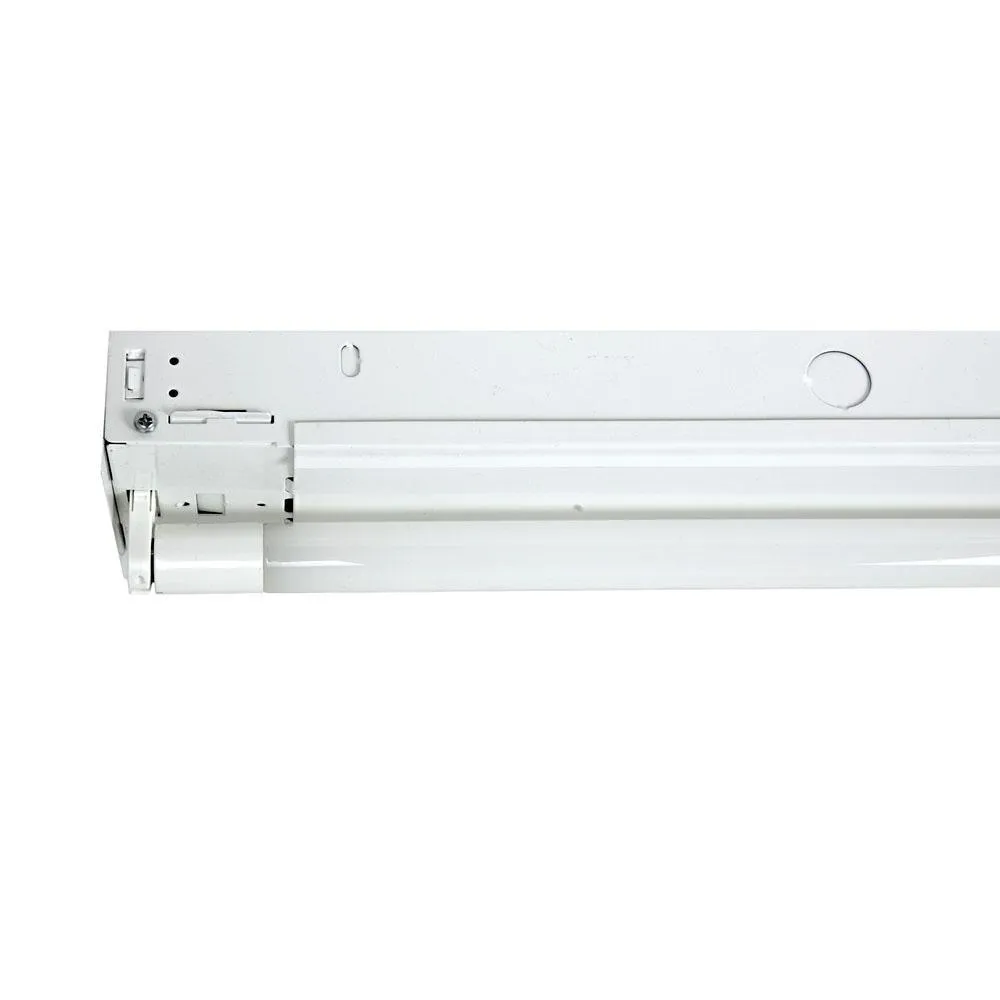 8 ft. 52-Watt 2-Light White Strip Light Fixture T8 Industrial LED with 3500 Lumens DLC Flex Tubes 120-277-Volt 4000K, photo 3 of 5