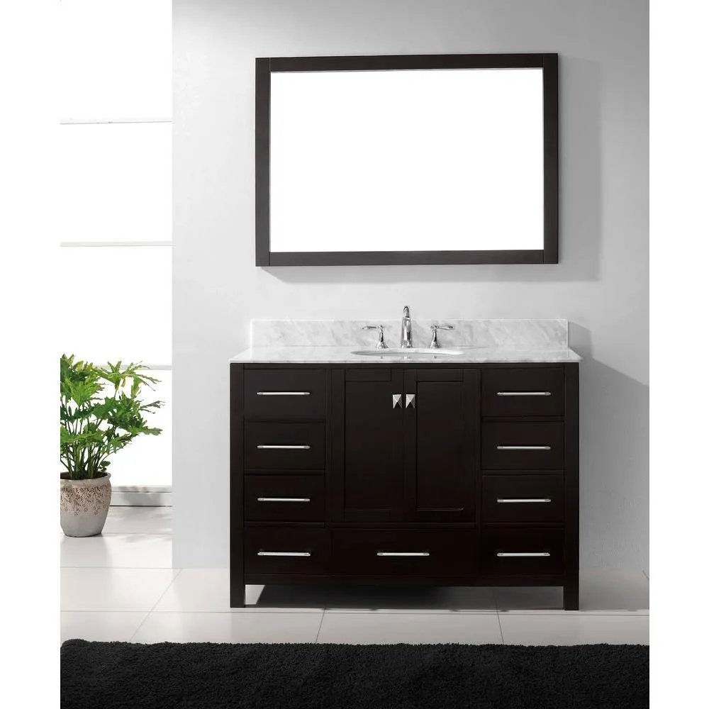 Caroline Avenue 48 in. W Bath Vanity Cabinet Only in Espresso, photo 6 of 30