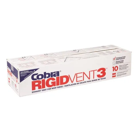 Cobra Rigid Vent 3 - 11.5 × 48 in Roof Ridge Exhaust Vent in Black