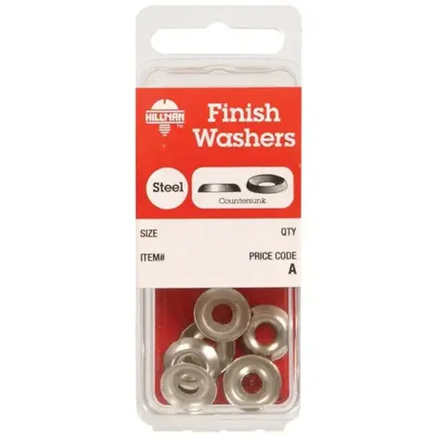Nickel-Plated Steel .138 in Finish Washer, 10-Pack