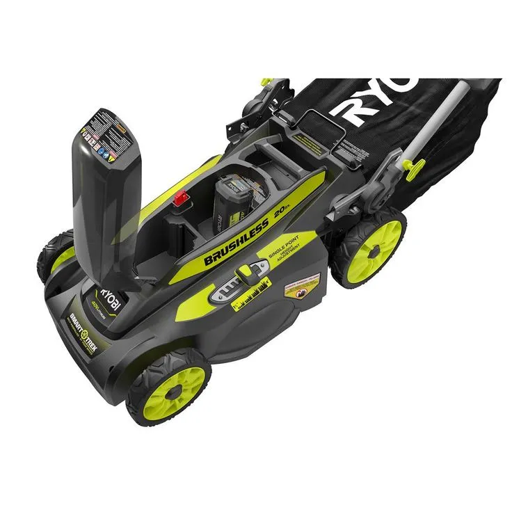 RYOBI 20 in. 40-Volt Brushless Lithium-Ion Cordless Smart TREK Self-Propelled Walk Behind Mower Two 6.0 Ah Batteries & Charger, photo 11 of 11