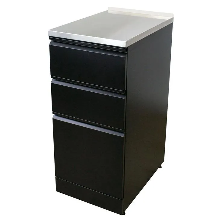 All-in-One 44.8 in. x 22 in. x 35 in. Metal Drop-In Laundry/Utility Sink and Cabinet in Black, photo 7 of 13