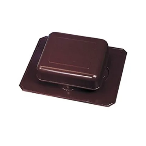 MasterFlow RV50G Galvanized Square-Top Roof Louver Vent with Round Throat