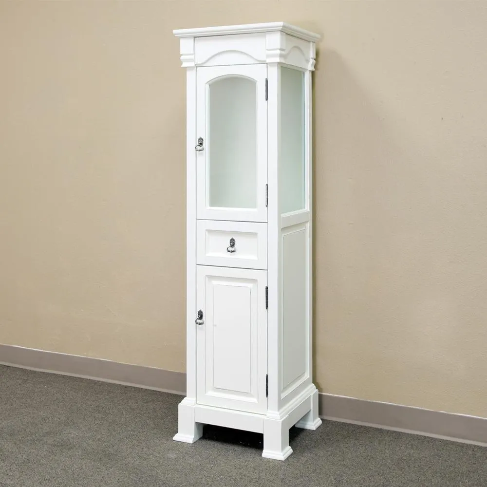 Bloomfield 18 in. W x 65 in. H x 17 in. D Bathroom Linen Storage Cabinet in Cream White, photo 4 of 4