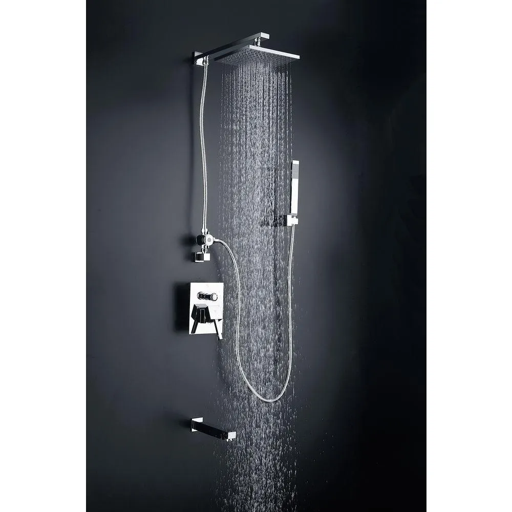 ANZZI Byne 1-Handle 1-Spray Tub and Shower Faucet with Sprayer Wand in Polished Chrome (Valve Included), photo 7 of 10