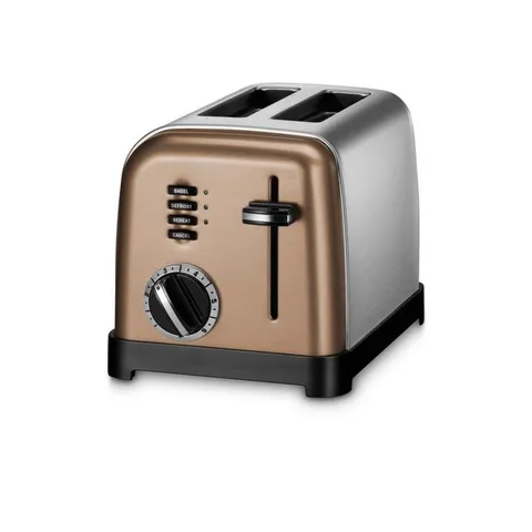 Classic Series 2-Slice Copper Stainless Wide Slot Toaster with Crumb Tray